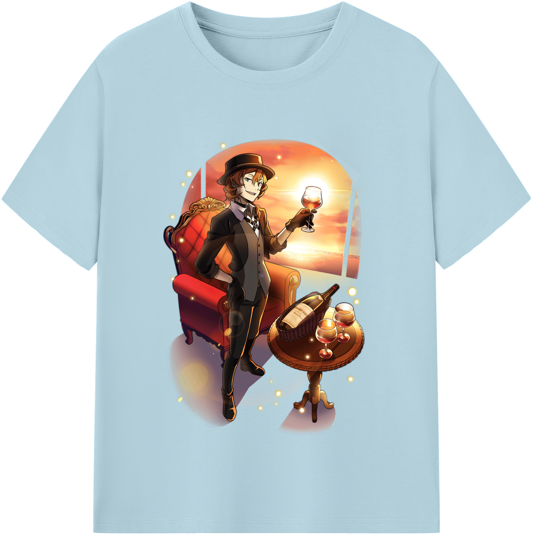 （画像用） 文豪ストレイドッグス Bungo Stray Dogs 綿100％半袖Tシャツ（フロントプリント）